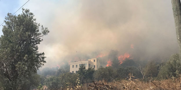 Bodrum'da büyük yangın! Havadan ve karadan...