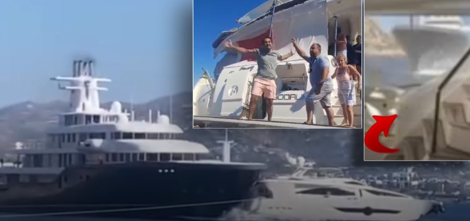 Bodrum'da iki yat çarpıştı: Panik anları kameralara böyle yansıdı!