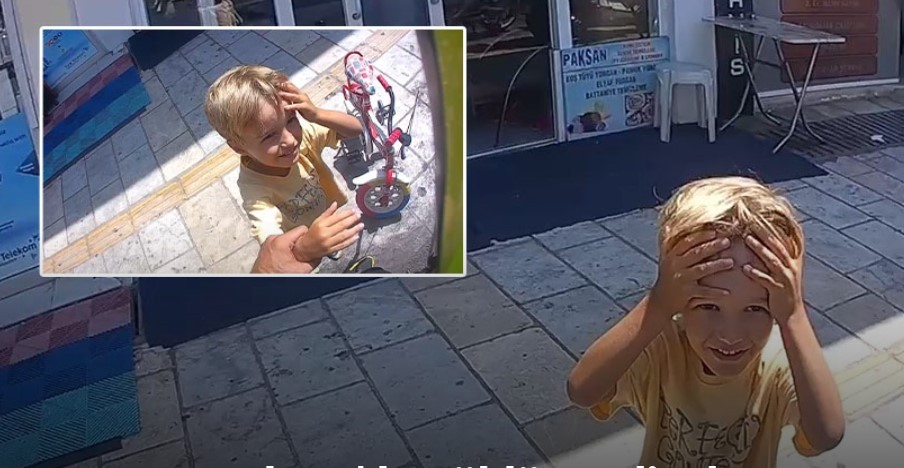 Bodrum'da polis kasksız gezen küçük çocuğa ceza kesti! İşte o güldüren dialog!