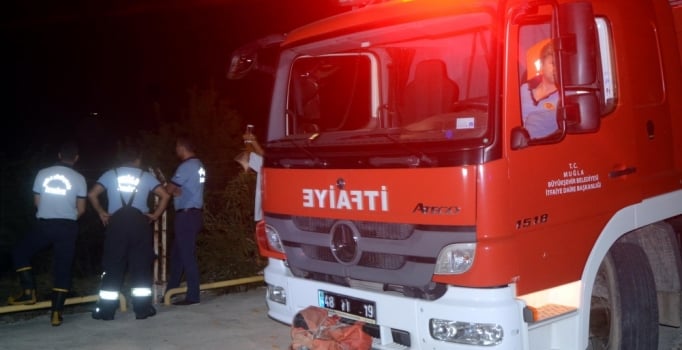 Bodrum'daki yangın korkuttu
