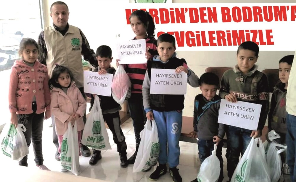 Bodrum’dan Mardinli yetimlere uzanan yardım eli 