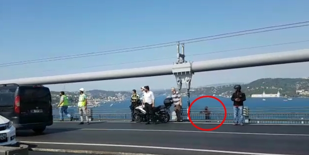 Boğaz köprüsünde intihar girişimi