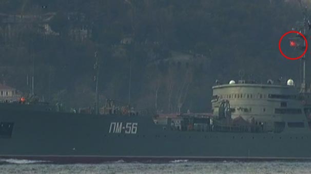 Boğazdan böyle geçti… Rus savaş gemisi bu kez…
