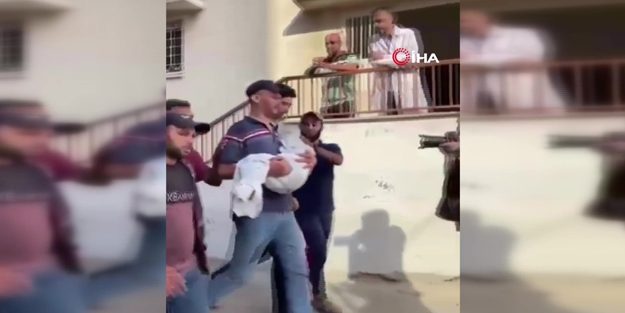 Bölgeden kahreden görüntüler! İşte İsrail'in katliam anı