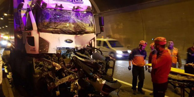 Bolu Dağı Tüneli'nde trafik kazası meydana geldi