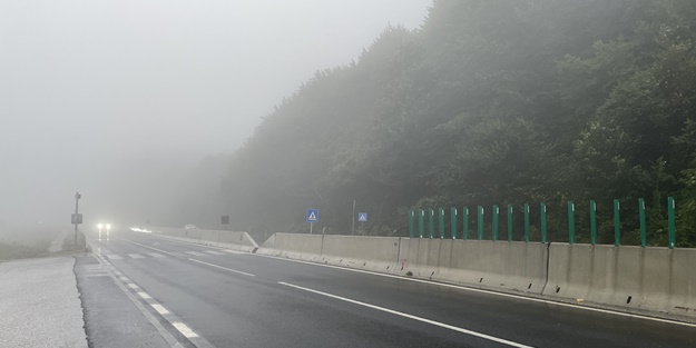 Bolu Dağı'nda sağanak ve sis