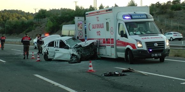 Bolu'da ambulans kaza yaptı!