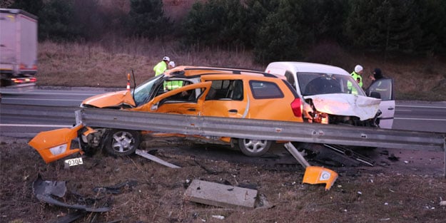 Bolu'da feci kaza: 1 ölü, 2 yaralı