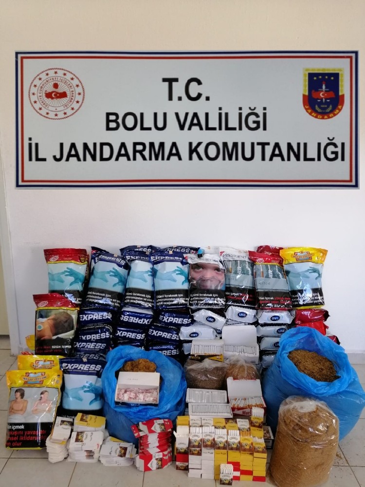 Bolu’da jandarmadan kaçak sigara operasyonu: 1 göazaltı 