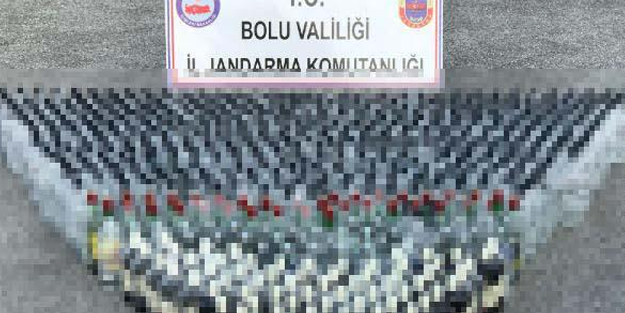 Bolu'da kaçak içki operasyonu! Bin şişe ele geçirildi