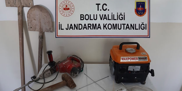 Bolu'da kaçak kazı operasyonu! Suçüstü yaklandılar