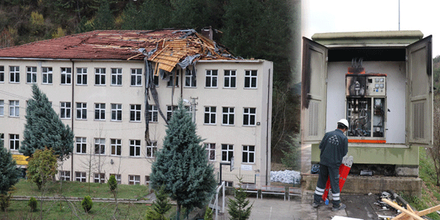 Bolu'da korkutan hortum! Görüntüler şok etti