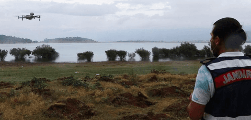 Bolu’da ormanlar jandarma tarafından termal drone ile denetleniyor