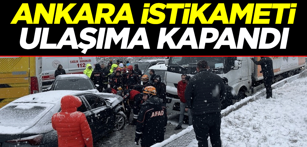 Bolu'da zincirleme kaza! Ankara istikameti ulaşıma kapandı