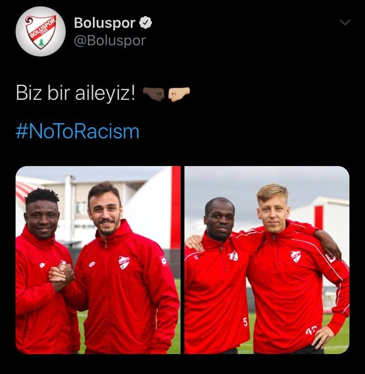 Boluspor, ırkçılığa “Hayır” dedi 