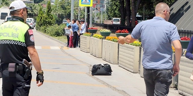 Bomba sanılan poşetten bakın ne çıktı