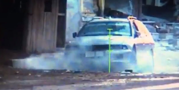 Bomba yüklü araç imha edildi