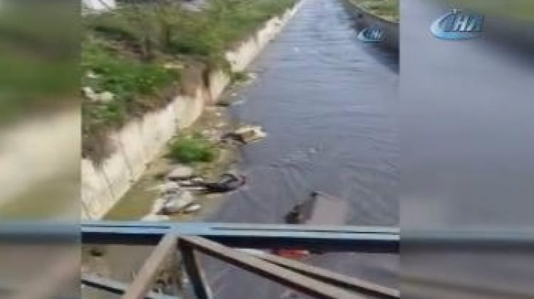 Bonzai içen genç dereye uçtu! O anlar kamerada