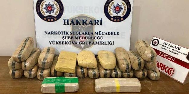 Boş arazide 13 kilo 200 gram eroin ele geçirildi