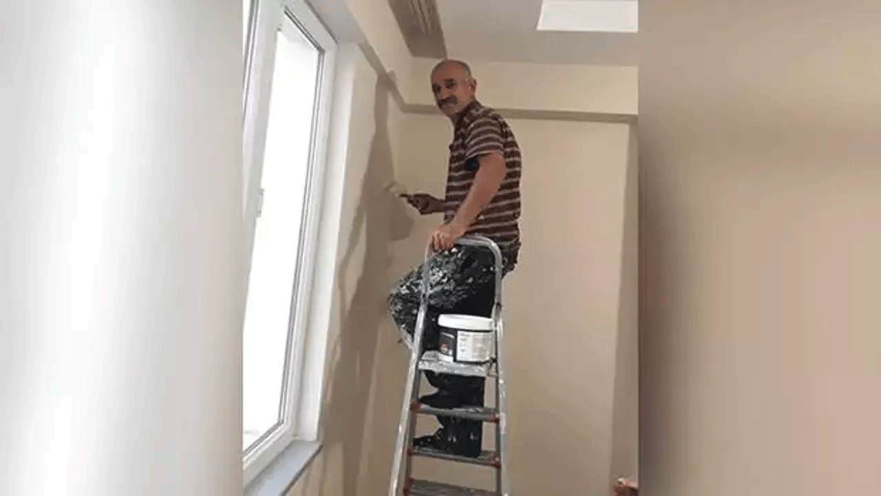 Boya yapan 51 yaşındaki adamın acı sonu!