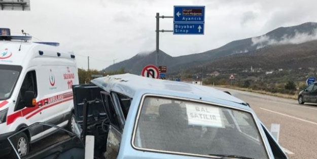 Boyabat'ta feci kaza: 1 ölü