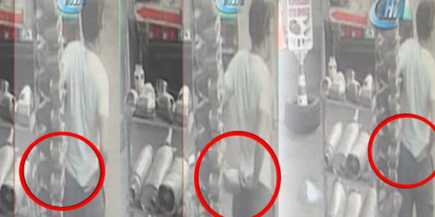 Böyle hırsızlık görülmedi! Tam 30 dakika bekleyip çaldı
