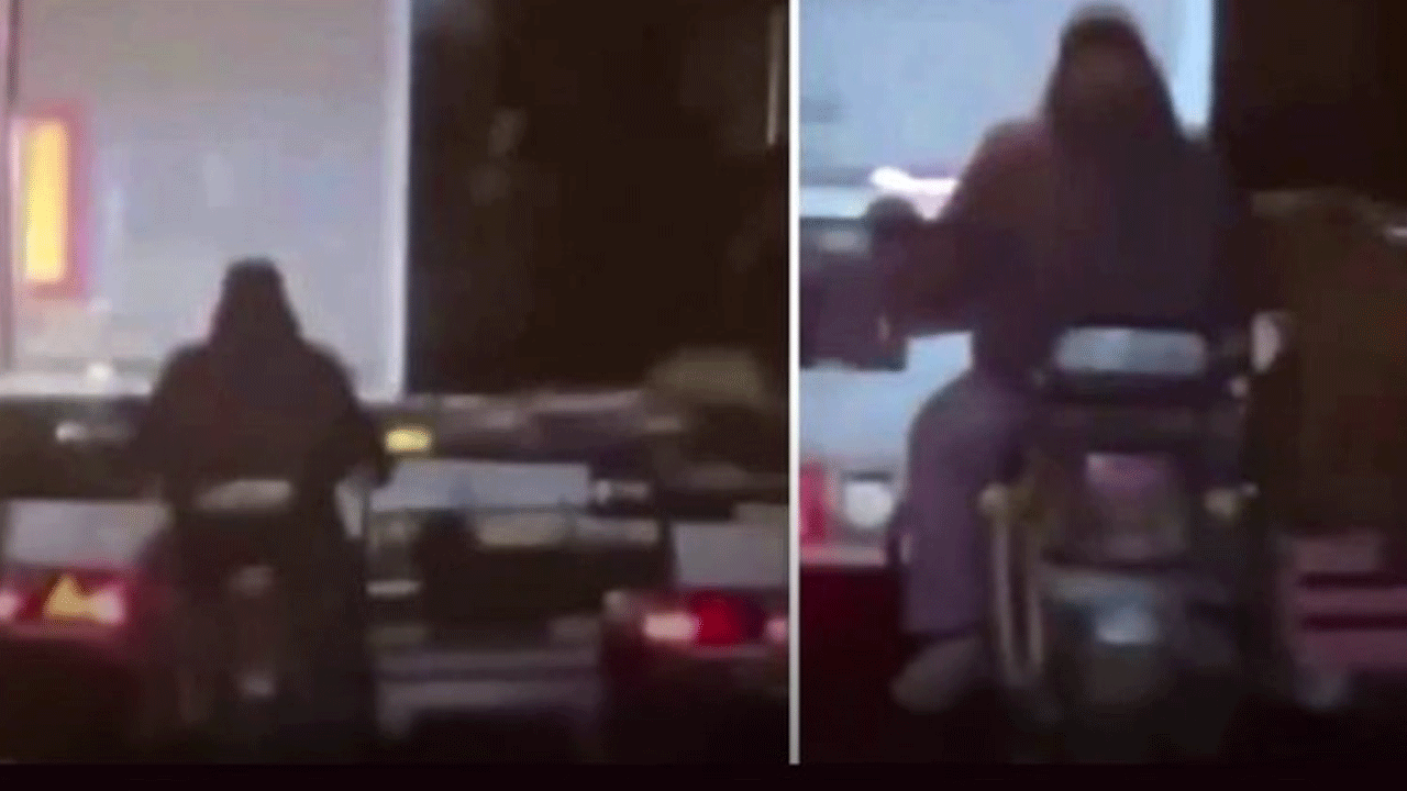 Böyle hırsızlık görülmedi: Trafiğe aldırış etmedi!