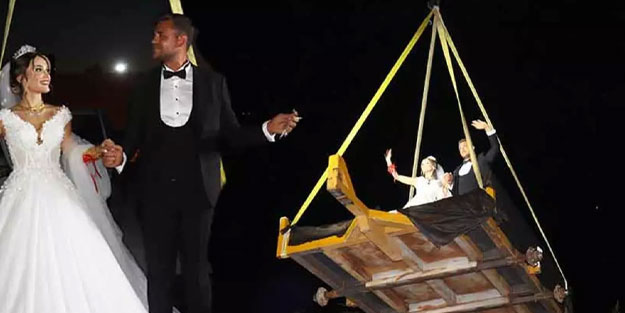 Böyle olur hafriyatçının düğünü