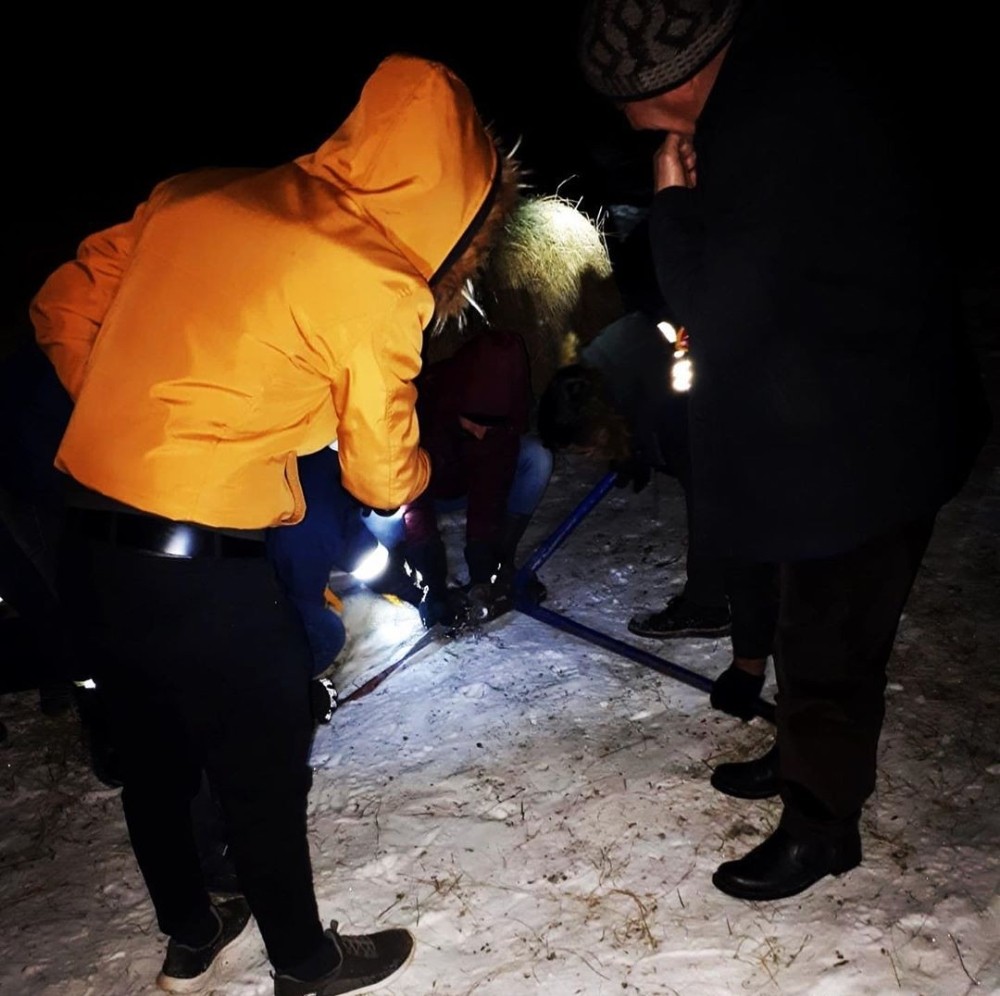 Boynuna tel dolanan köpeğin imdadına itfaiye ekipleri yetişti 