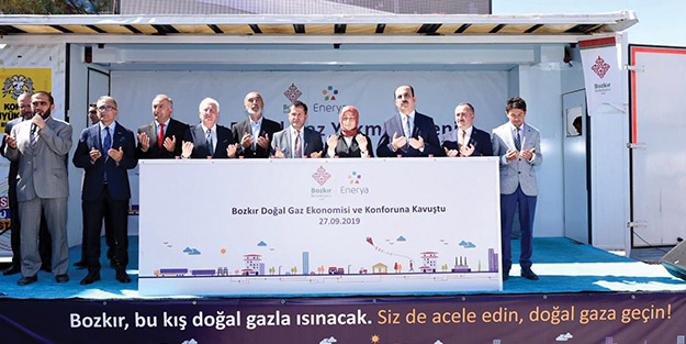 Bozkır doğalgaza kavuştu