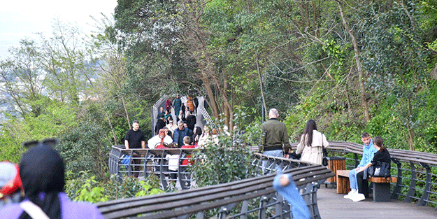 Boztepe seyir terası ve yürüyüş yoluna yoğun ilgi