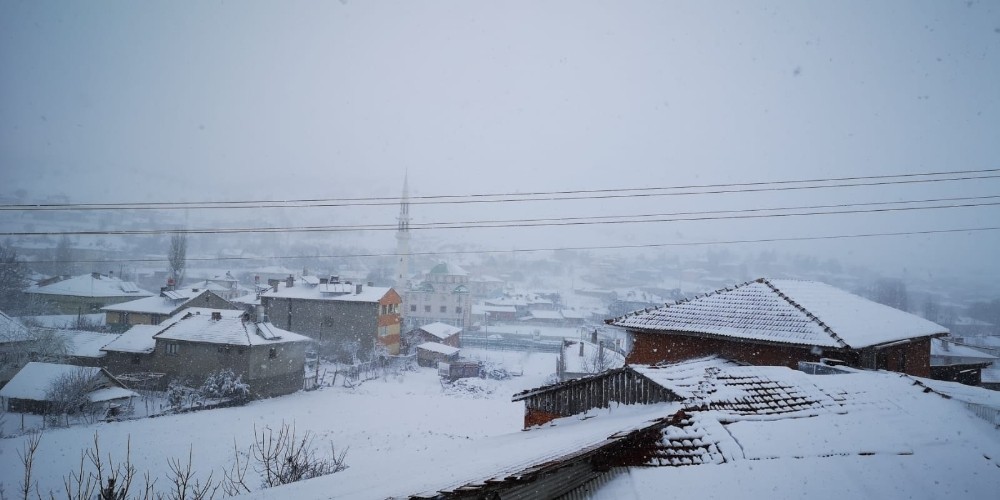 Bozüyük’te kar yağışı etkili oldu 
