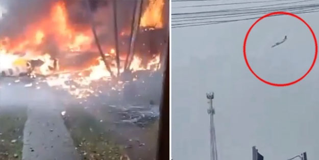 Brezilya'da yolcu uçağı düştü! O anlar kaydedildi