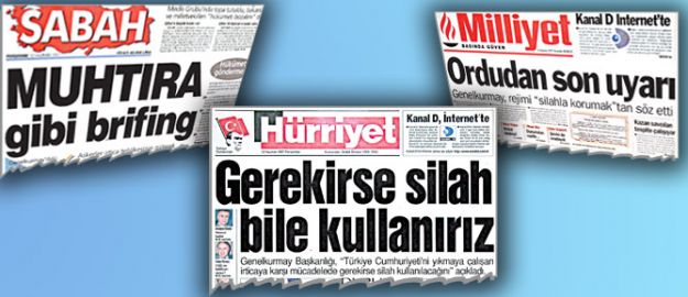 Brifingli kartel medyası cuntadan geri kalmamış