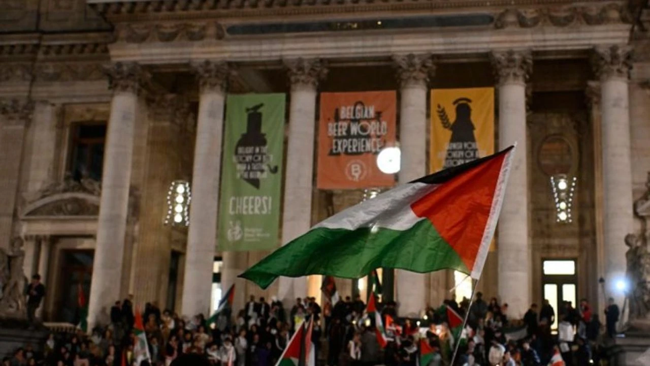 Brüksel’de Gazze protestosu!