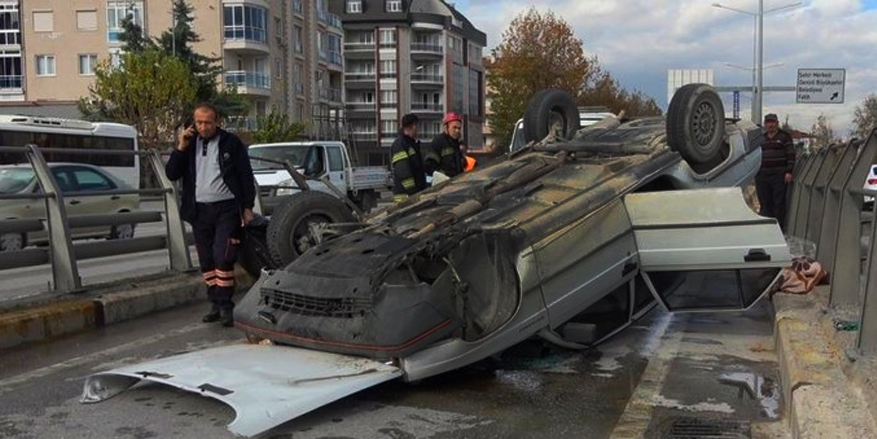 Bu araçtan sağ çıktı! Denizli'de korkunç kaza