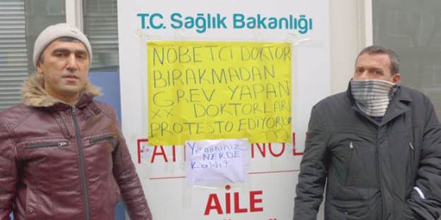 Bu da iş bırakan hekimleri protesto