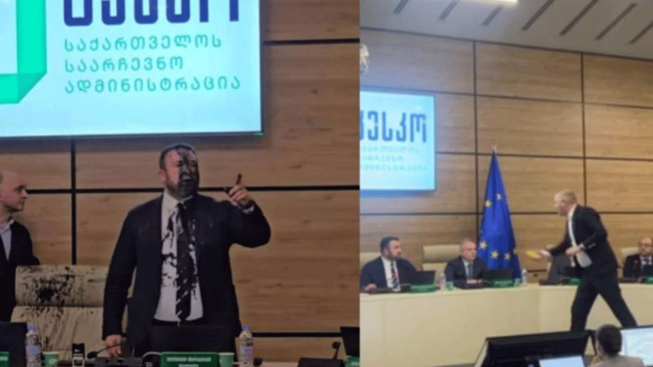 Bu da komşunun gündemi: Seçim sonucunu duyunca komisyon başkanına boya fırlattı