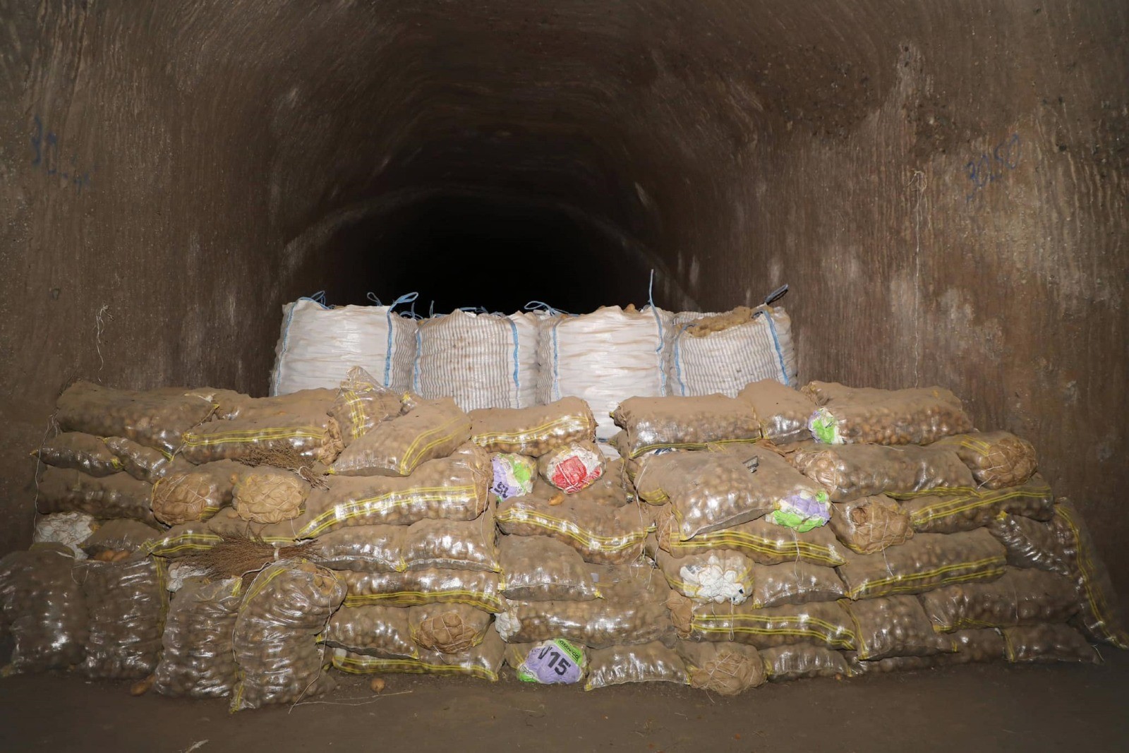 Bu depolarda patates doğal yöntemlerle en az 1 yıl saklanıyor