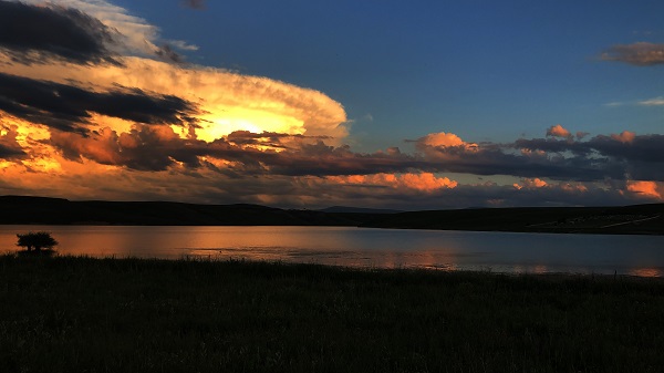 Bu fotoğraflar tam profillik! Kars'ta gün batımı böyle görüntülendi