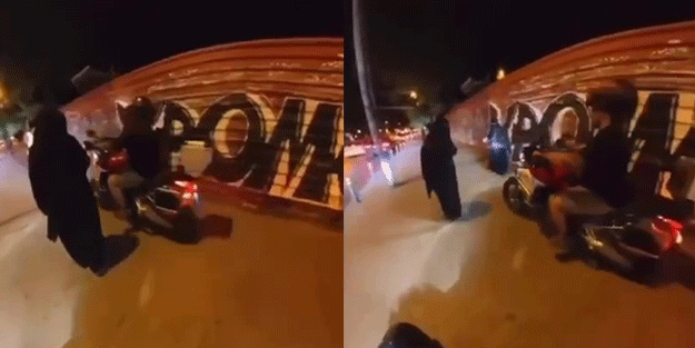 Bu kadarını hayvan yapmaz! Çarşaflı kadınlara karşı skandal hareket