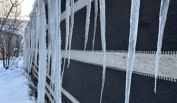 Bu kareler Erzurum'da çekildi! Sarkıtların uzunluğu şaşırttı