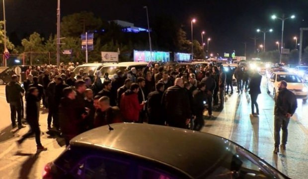 Bu kez de UBER sürücüleri eylem yaptı!