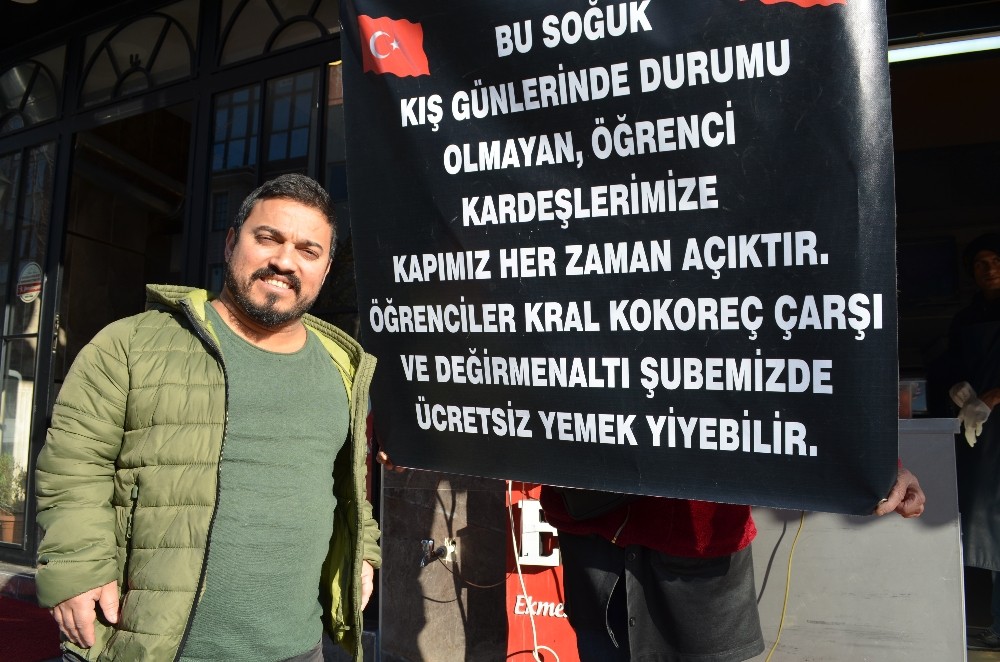 Bu lokantada öğrencilere yemek bedava 