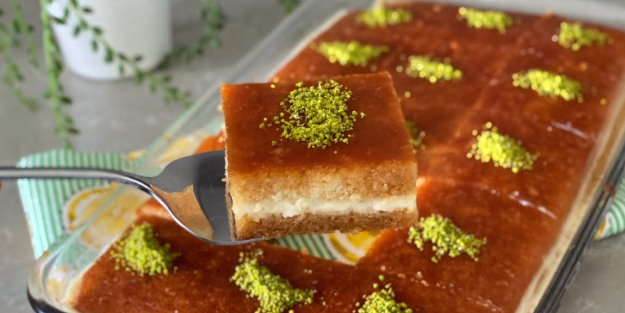 Bu tarif kaçmaz: Kremalı yalancı ekmek kadayıfı