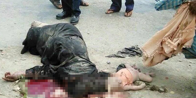Müslüman kadını çocuğuyla beraber ezdi!
