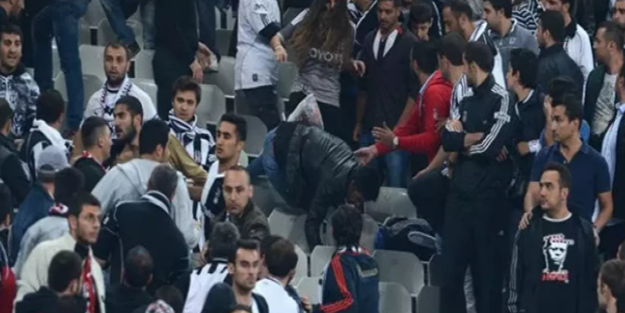 Bunlar taraftar değil maganda! Beşiktaş tribünlerinin karıştığı anlar..