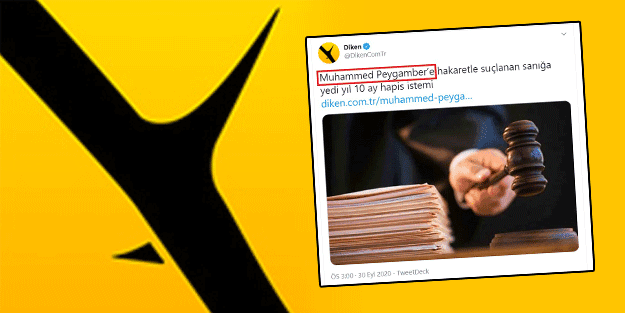 Bunların Charlie Hebdo paçavrasından ne farkı var? Teröristsever Diken'den Peygamber Efendimiz için çirkin üslup