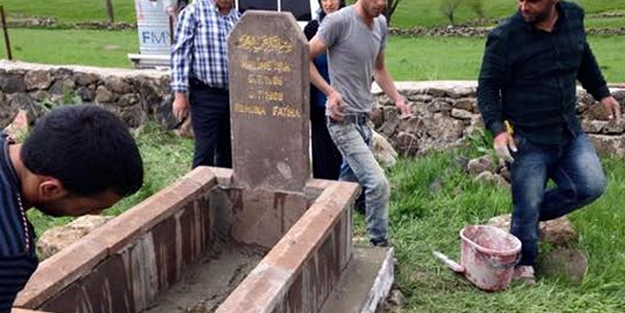 Bunu da yaptılar! Başkasına ait mezarlığı...