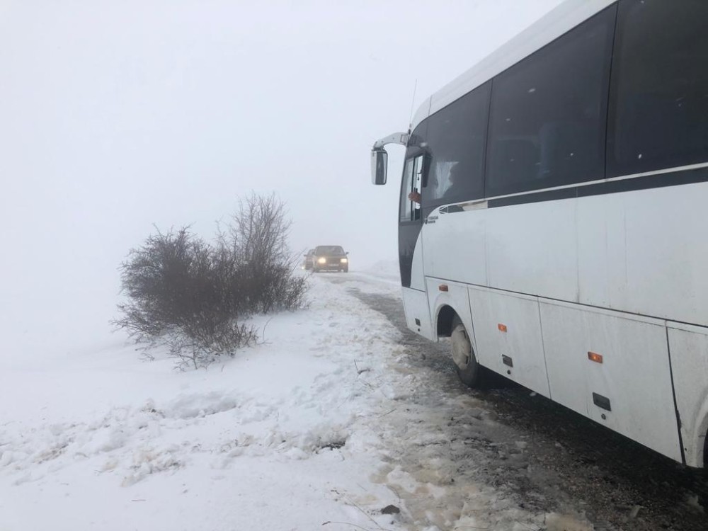 Bünyan’da kar yağışı etkisini sürdürüyor 